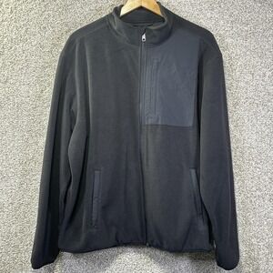 Duluth Trading Co Jacket Mens XL Black Fleece Softshell Full Zip Relaxed Fit